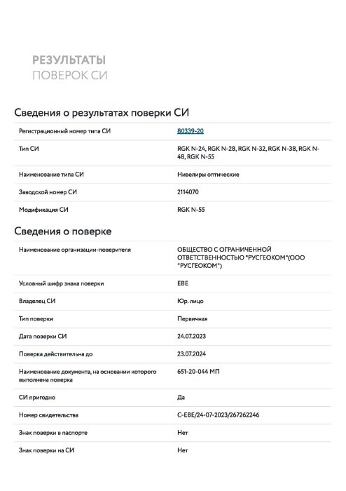 Оптический Нивелир RGK-55 Оптический Нивелир RGK-55